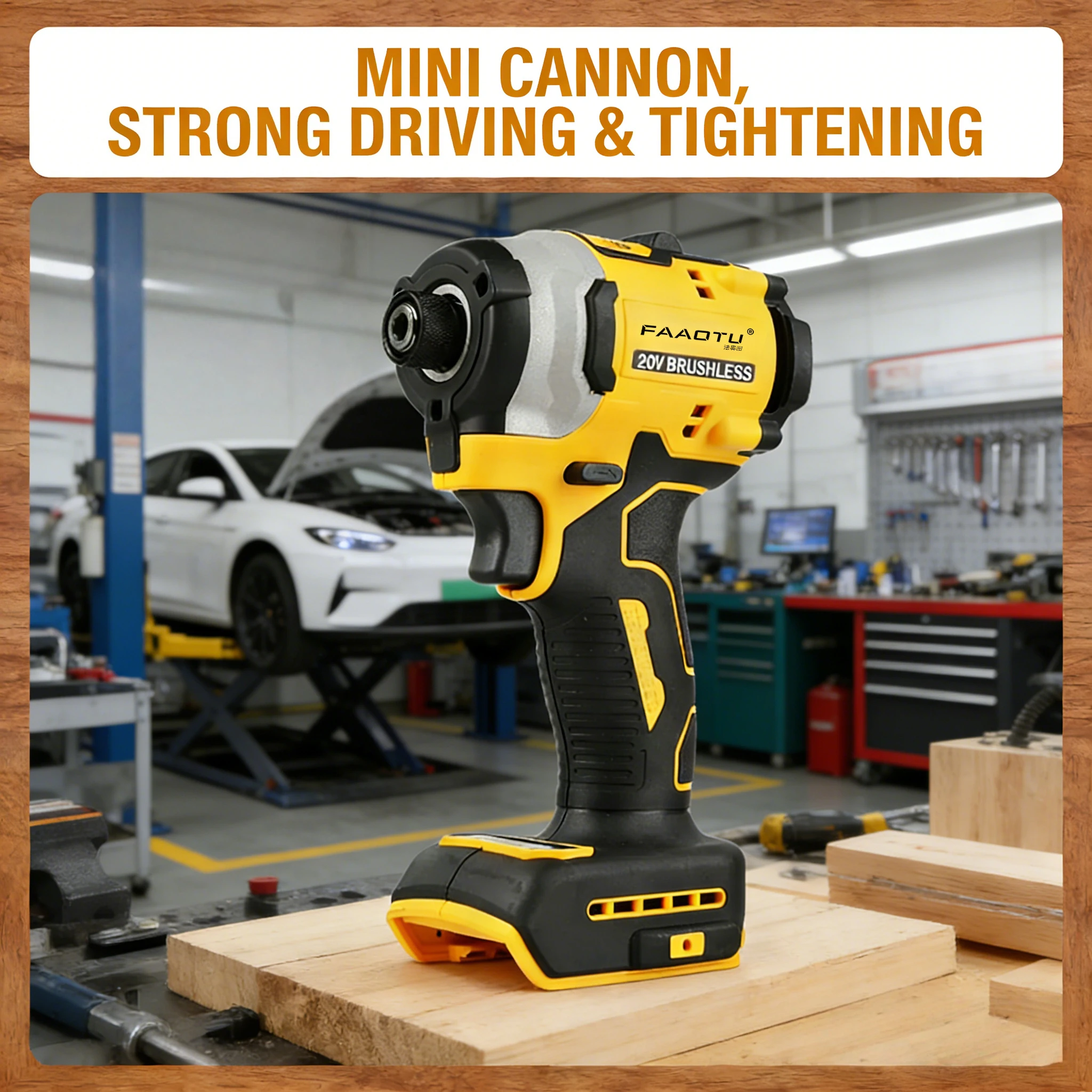 FAAOTU DCF850 Cordless Impact Wrench - 20V DW Battery Compatible High Torque Rechargeable Power Tool
