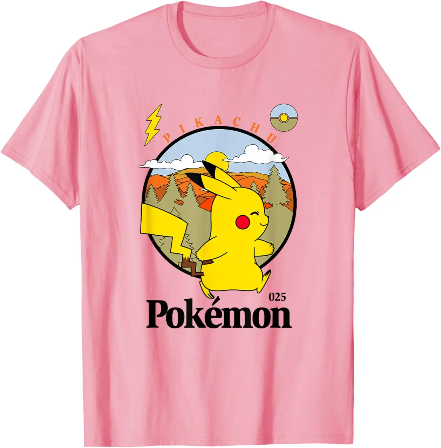 Pokémon Pikachu Outdoor Adventures Vintage Post Card T-Shirt S-6XL