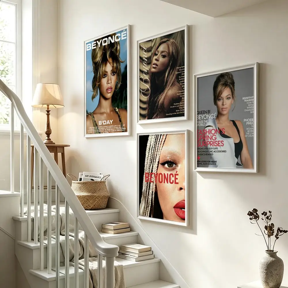 music Beyoncé Poster Poster HD Waterproof Self-adhesive Art Print Wall Decor for Bedroom Living Room Gift