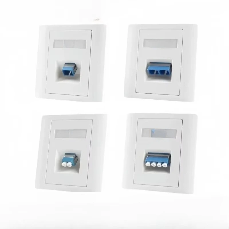 86 Type Single/Double Port LC/SC Fiber Optic Panel Network Socket Two-Port Fiber Optic Computer Broadband