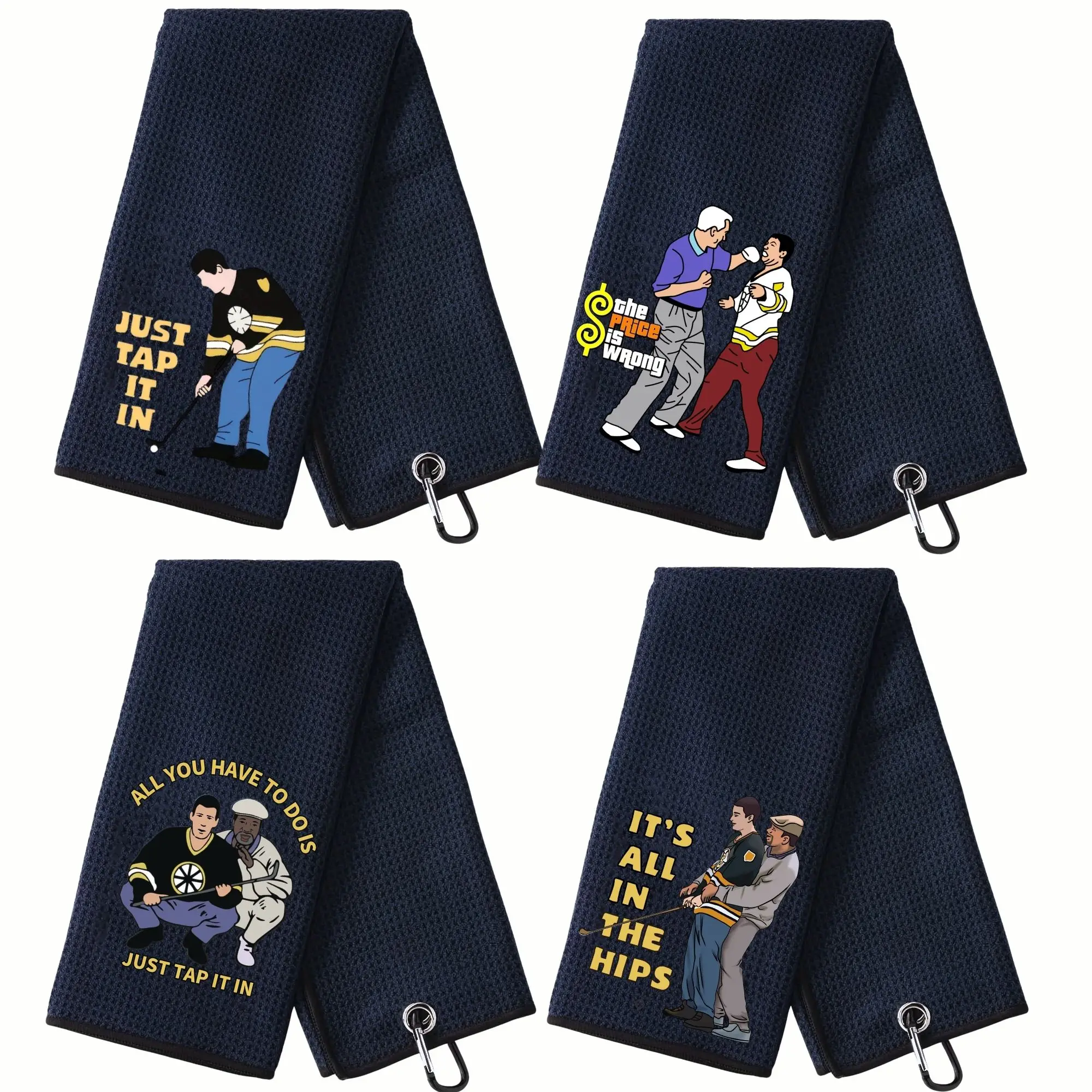 Happy Gilmore Golf Towel Large Size Super Absorbent QuickDry for Quick Cleaning Machine Washable Fits Any Golf Bag ，Gift For Dad