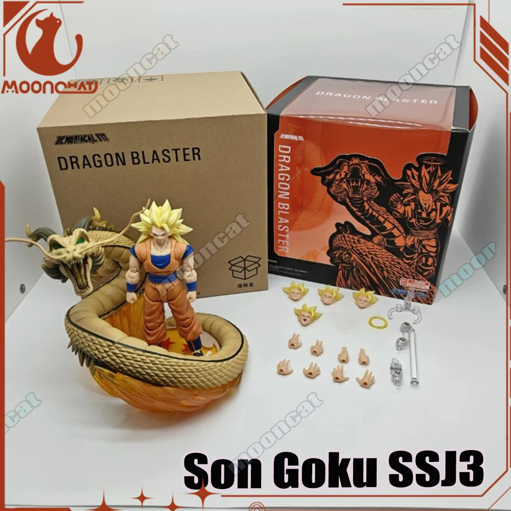 

IN STOCK Demoniacal Fit Son Wukong Dragon Ball Z SHF Dragon Fist Explosion Super Saiyan 3 Goku 1/12 Action Figure Toys Gifts