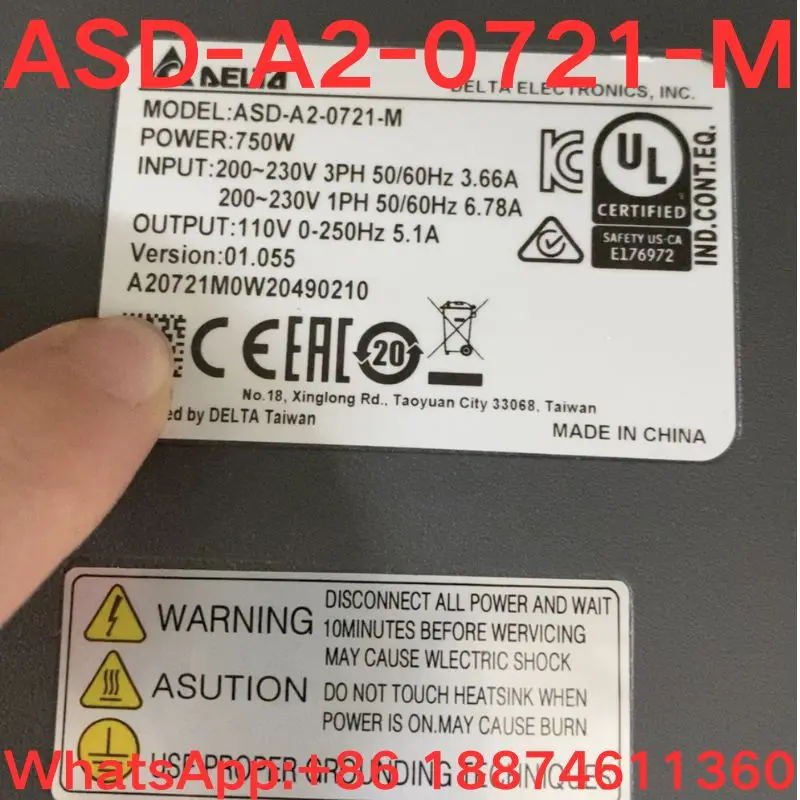 Imagem -04 - Teste de Segunda Mão ok Servo Driver Asd-a20721-m