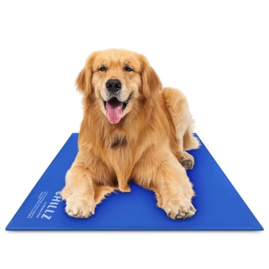 

Chiz Ge at, Extra arge - Pressure-Activated Cooing Pad for Pets Over 50 bs - n-Toxic, Water or Refrigeration Needed - Idea for