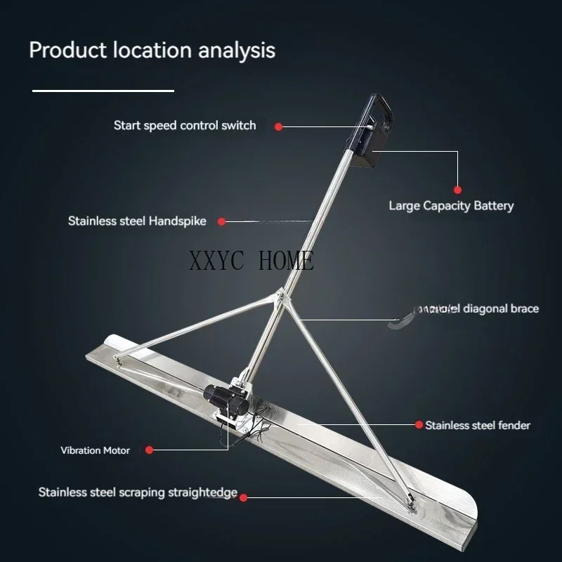 Electric Level Floor Vibration Ruler Mortar Vibrator Screed Concrete Leveling Machine Cement Road Leveling Machine