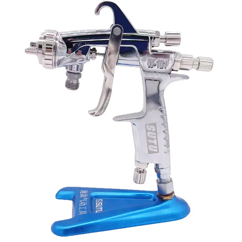 SUTU W-101 Spray Gun 1.3MM Nozzle Painting Guns Oil/Water Based Paint Air Spray Gun Airbrush High Atomization