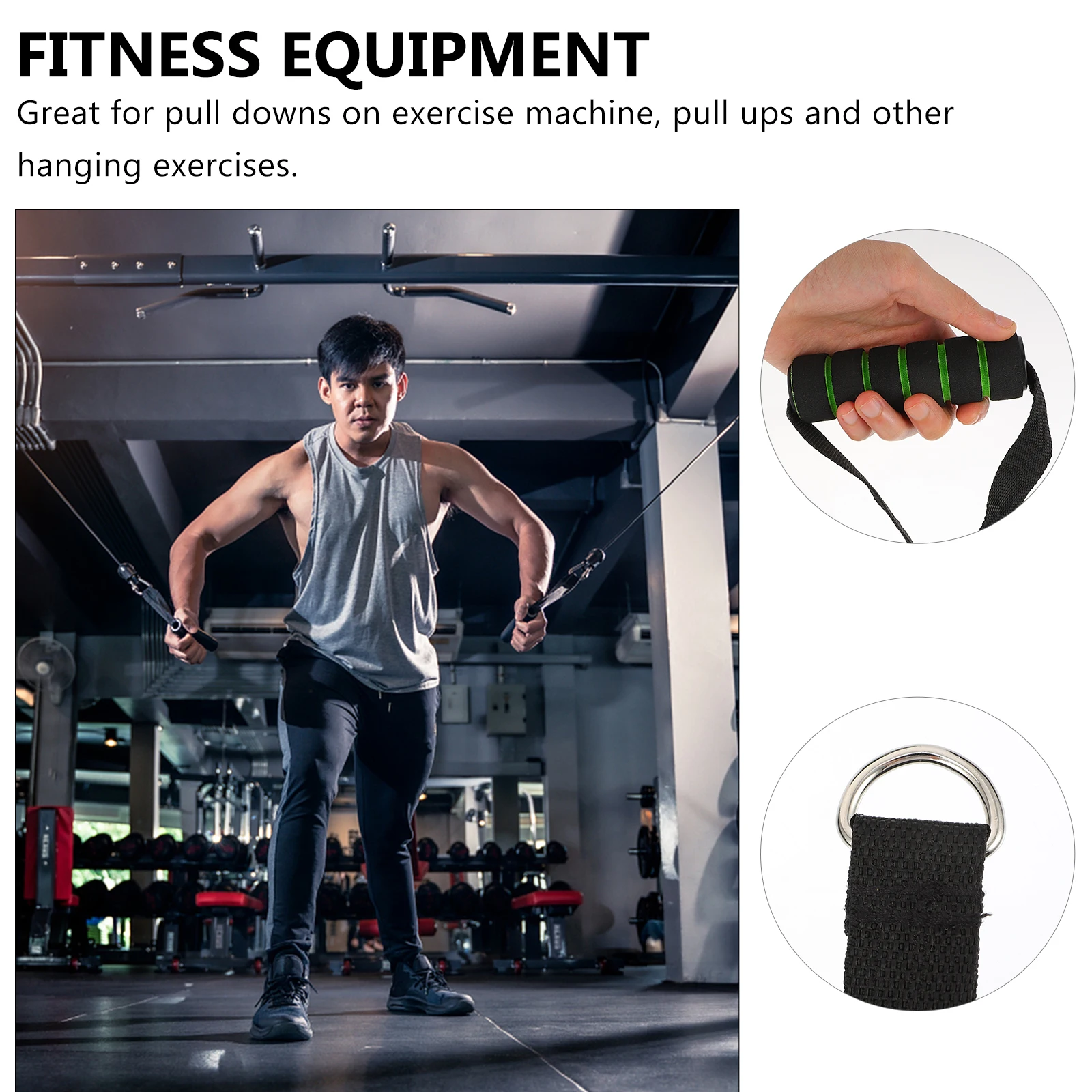 

4Pcs Resistance Band Handles Heavy Duty Fitness Grip Non-Slip Ergonomic Design for Pull Downs Pull Ups Home Workout Exercise