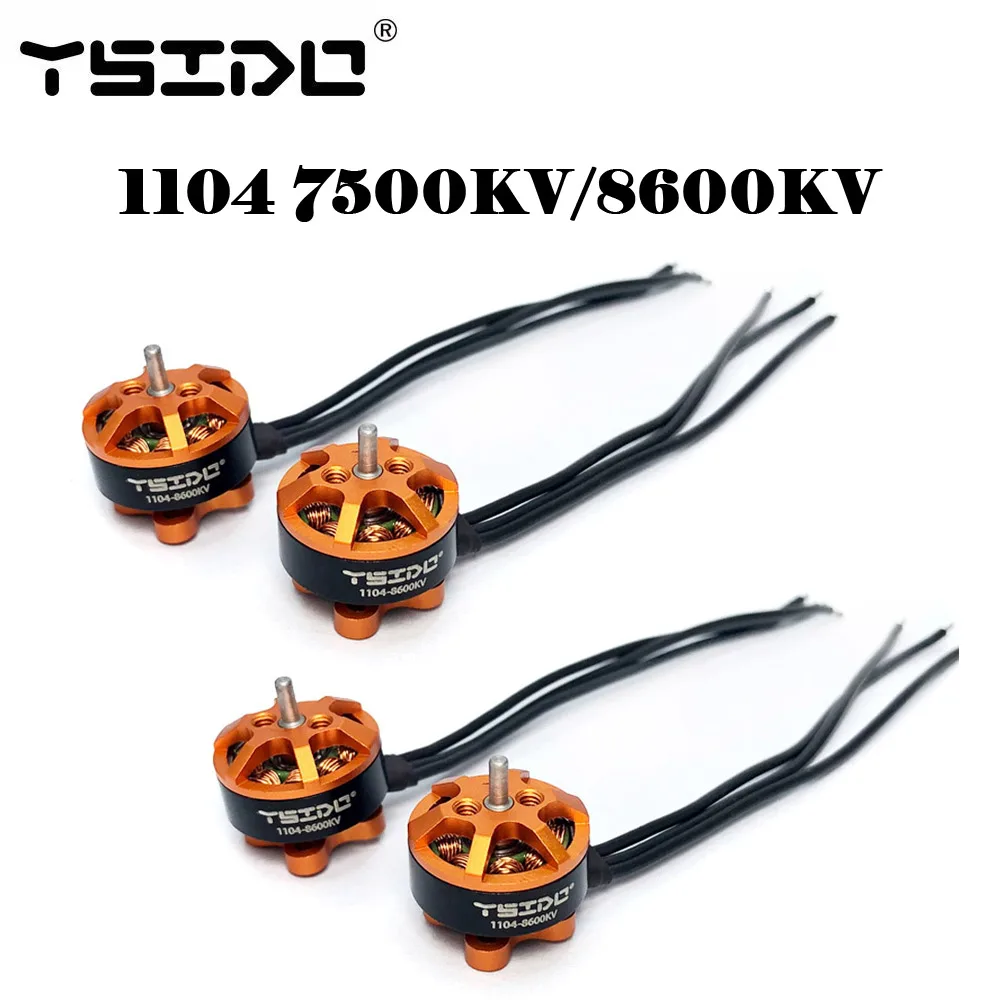 

4 шт. YSIDO 1104 7500KV 8600KV бесщеточный двигатель для радиоуправляемого дрона 90-110mm FPV Racing Multirotor Quadcopter Alpha A75 Beta75X Crux3