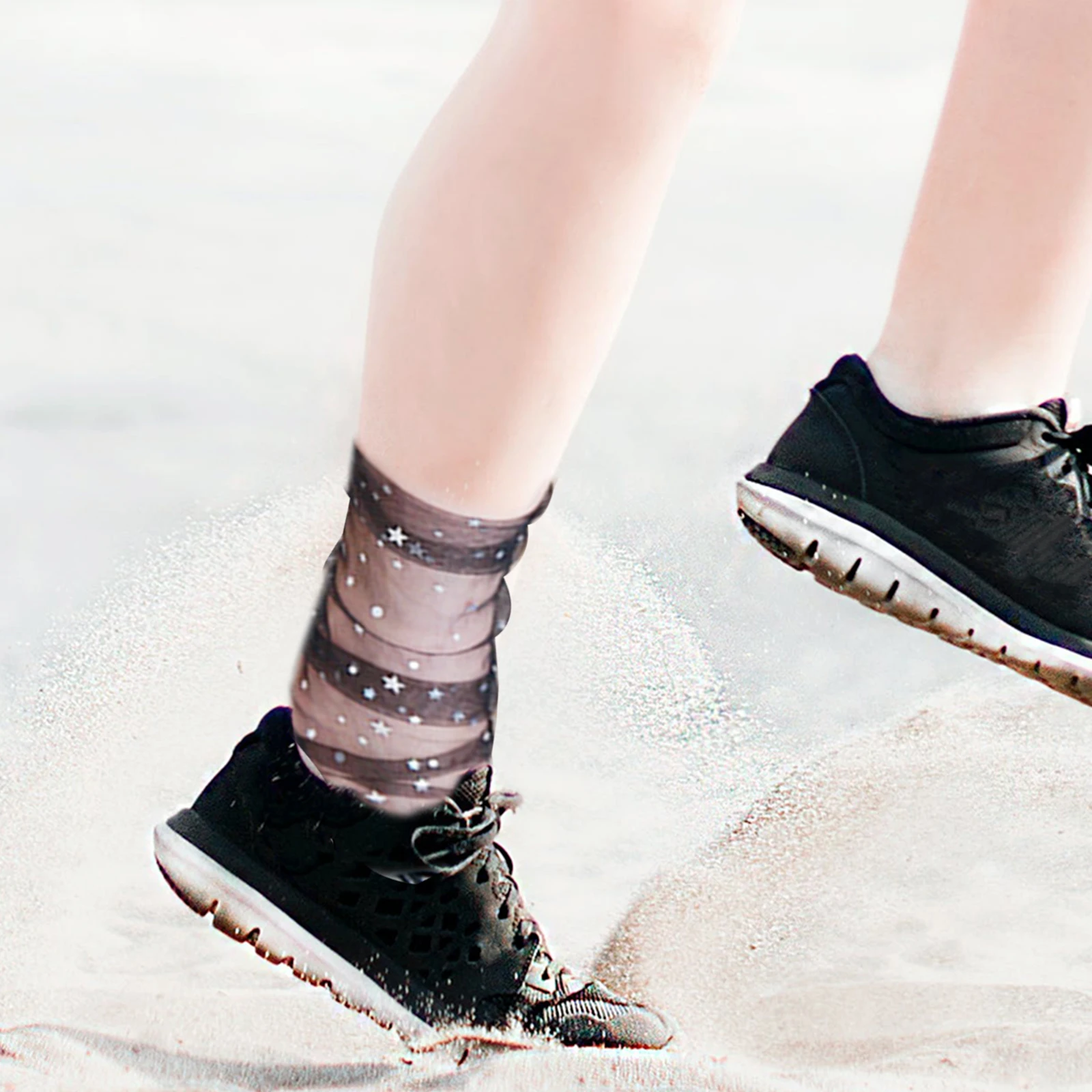 3 paia di calzini a rete da donna in pizzo sciolto decorato calze giapponesi traspiranti tulle volant festa cosplay scarpe alla moda quotidiana