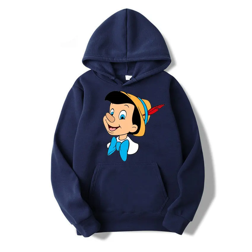 Pinocchio Women Hoodie Tops Spring Autumn 2024 New Fashion Men Pullover Cartoon Anime Couple Oversized Sweatshirt Clothes