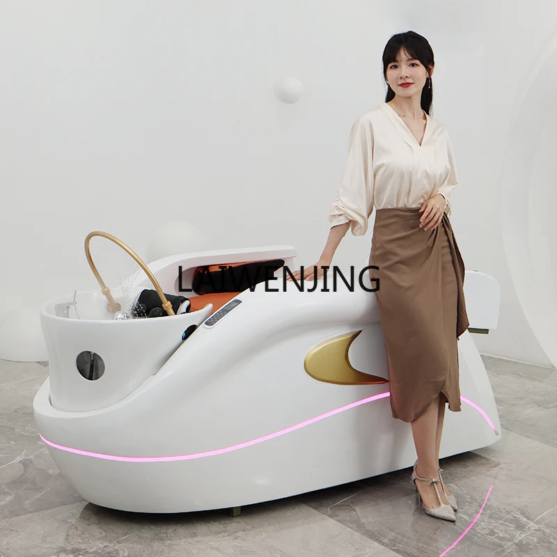 

SGF automatic massage shampoo bed ceramic basin flushing bed massage integrated