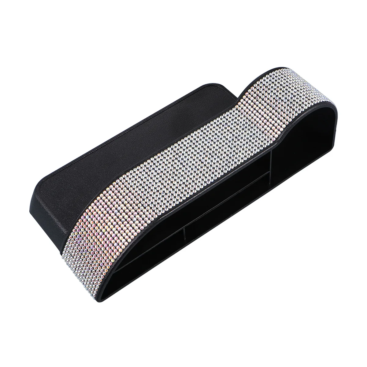 Car Seat Gap Organizer Rhinestone Studded Storage Case Microfiber ABS Durable Practical Driver Side Car Seat Gap Filler