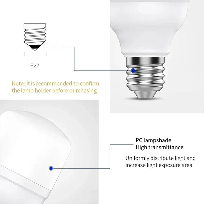 모션 사운드 센서 LED 전구, 홈 주방 침실 야간 조명, 통로 복도 복도 계단 조명, E27, 220V