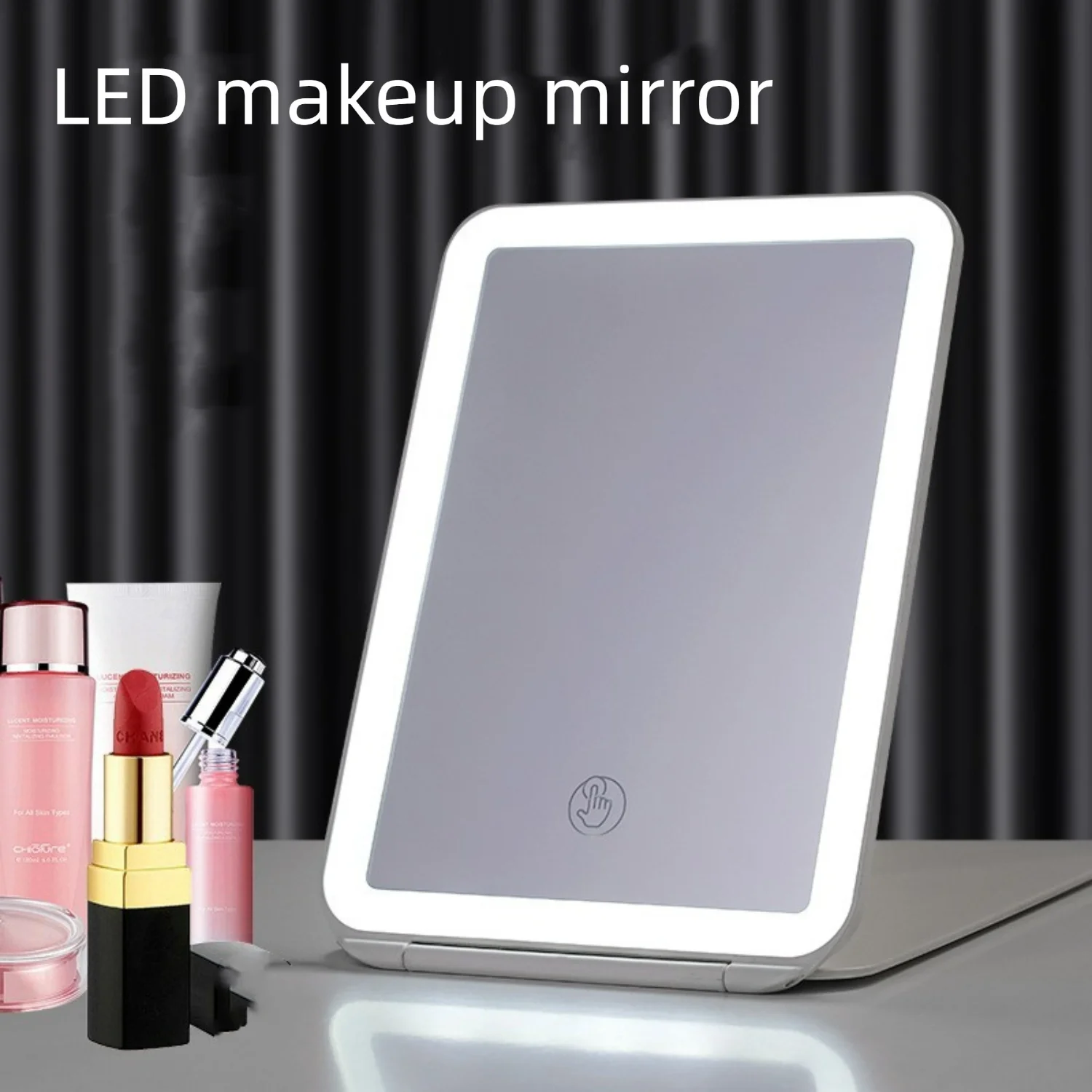 Rechargeable LED Makeup Mirror - Foldable & Portable Vanity Mirror for Women