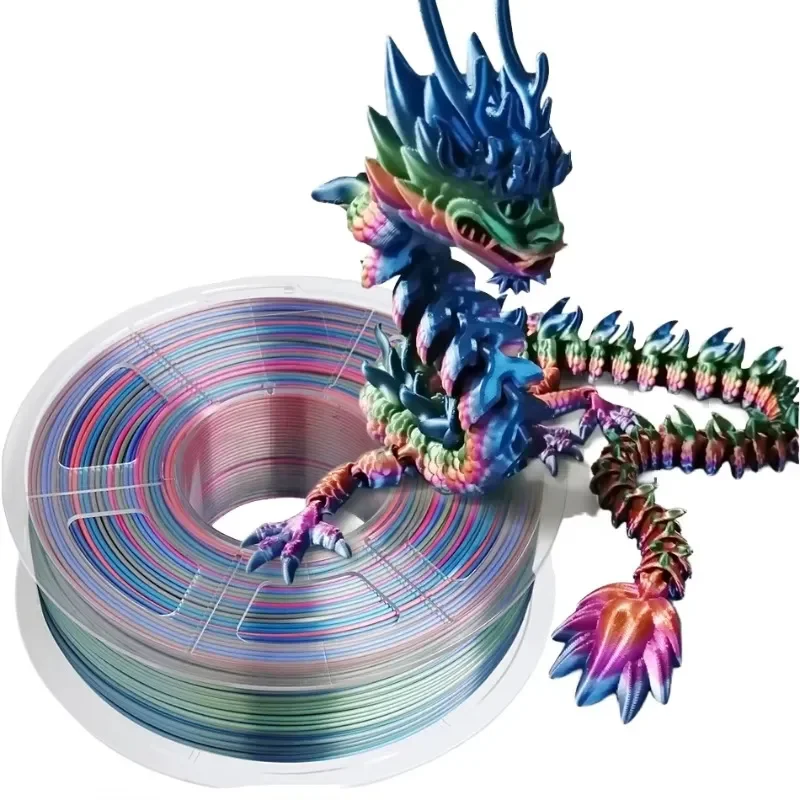 2026 hot sale Official Tri-Color Pla Silk 3D Printer Filament 1KG 1.75mm High Precision Sla USB Connected FDM Industrial