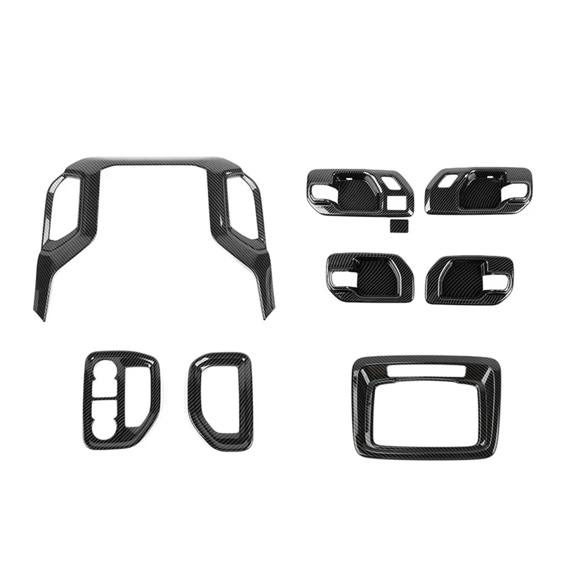 

For Chevrolet Silverado 1500 GMC Sierra 1500 2019-2022 Car Center Console Dashboard Kit Trim Interior Parts