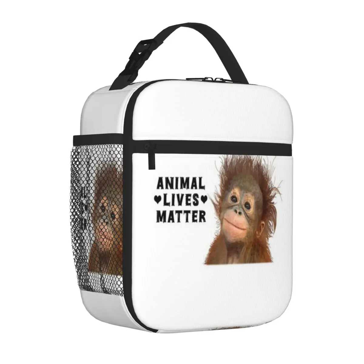 Bestselling Baby Orangutan Animal Lives Matter Minimal Decoration Nylon Lunch Bag Office Lunch Waterproof Lunch Bag