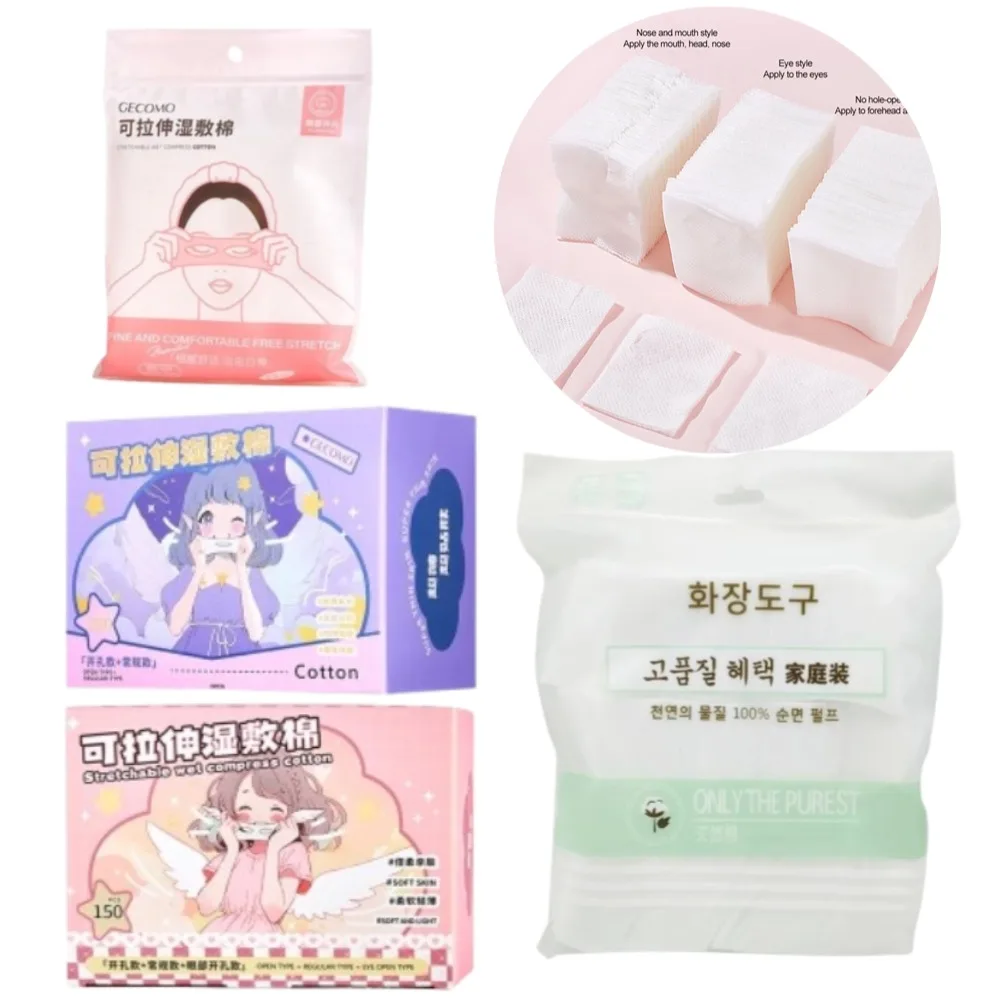 80 pz/120 pz/200 pz/1200 pz Salviette di Cotone Usa E Getta Trucco Morbido Rimozione Pad Pulizia Del Viso Carta Pulire Tampone Cosmetico