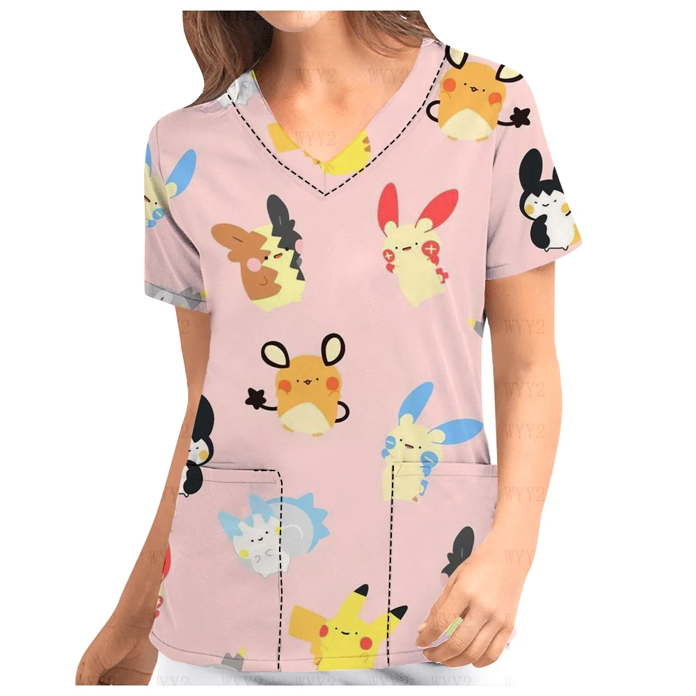 Spring and summer women's and men's nursing clothes, high-quality pickup trucks, 3D printed tops, doctors' medical clothing