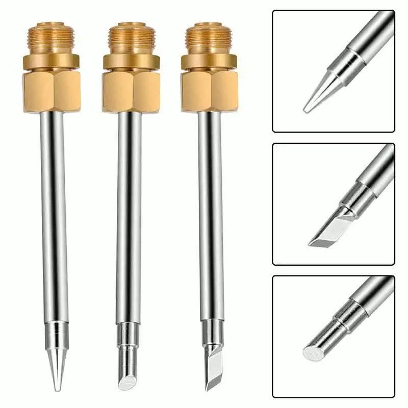 510 Interface Soldering Iron Tip – Mini Portable 8W Copper Tip, 51mm Length, Knife/Horseshoe/Pointed Options For Precision Welding