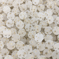50/100pcs 8/10mm Frosted Acrylic Star Beads Clear Round Loose Spacer Beads For Diy Jewelry Making Bracelets Charms Accessories