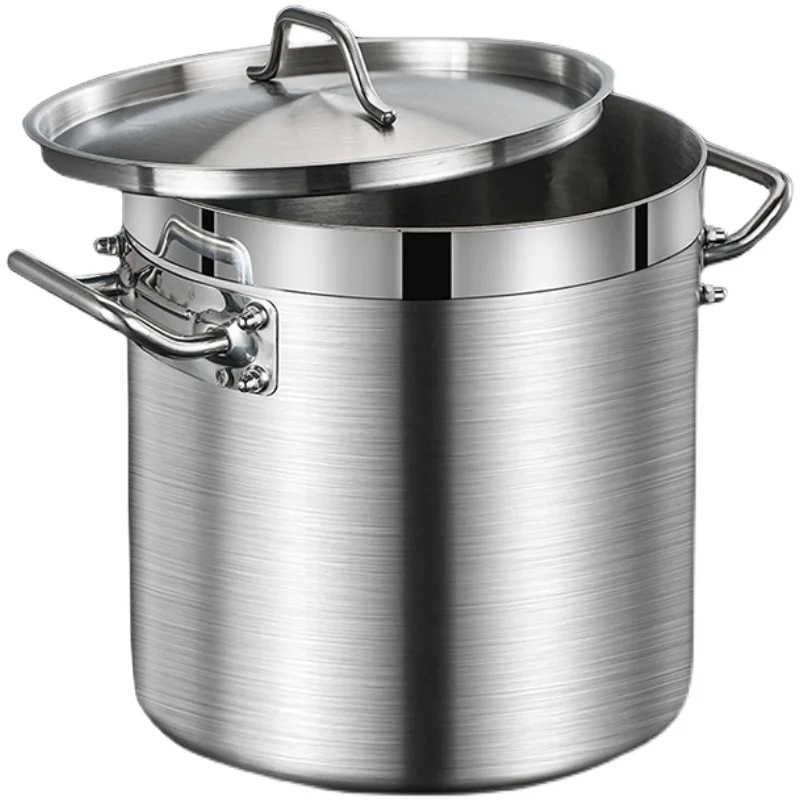 

Composite bottom 304 barrel integrated soup pot, commercial large capacity round barrel, induction cooker for boiling soup