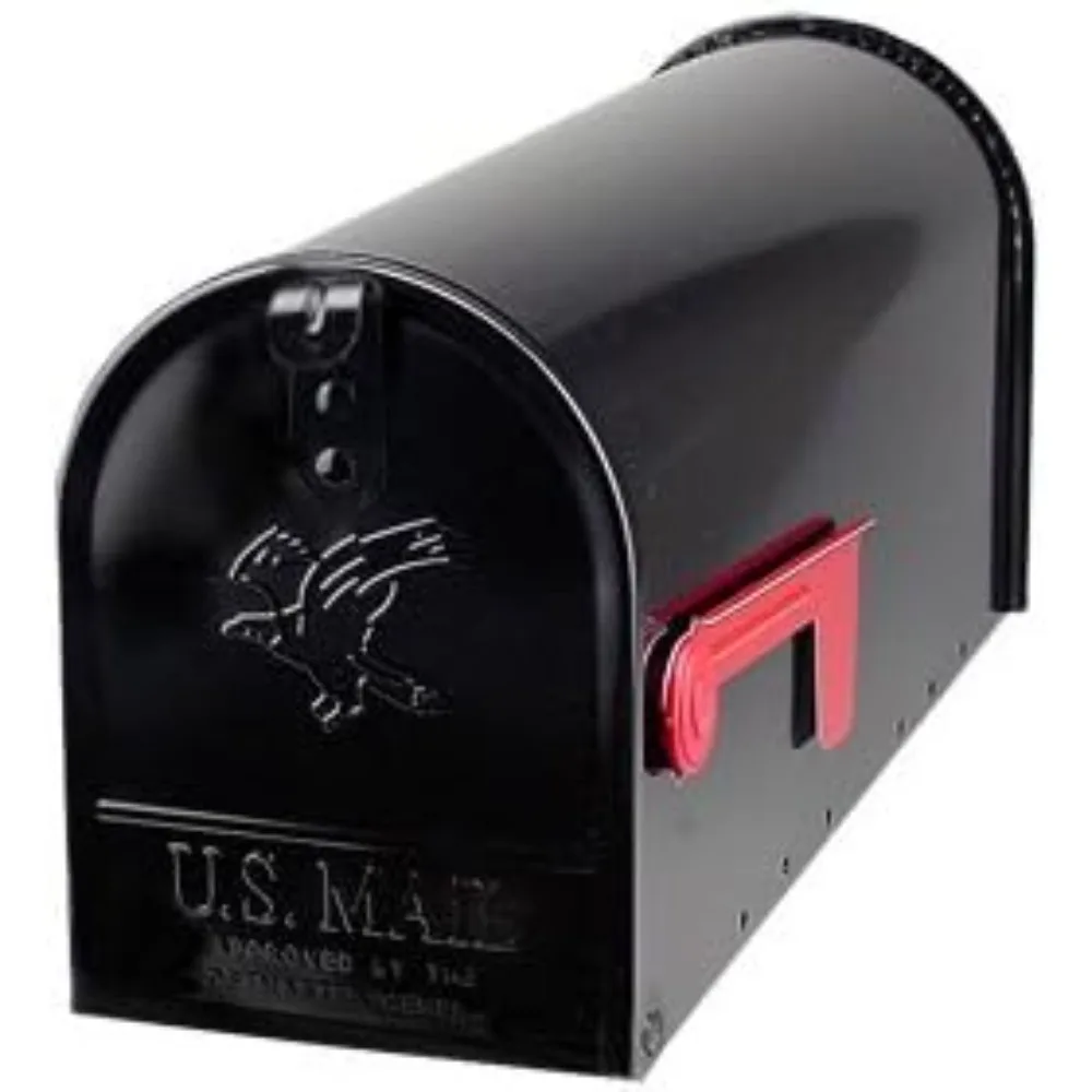 

Gibraltar Mailboxes Elite Galvanized Steel Post Mounted Black Mailbox 10-1/2 in. H x 8-1/2 in. W x 22-1/4 in. L