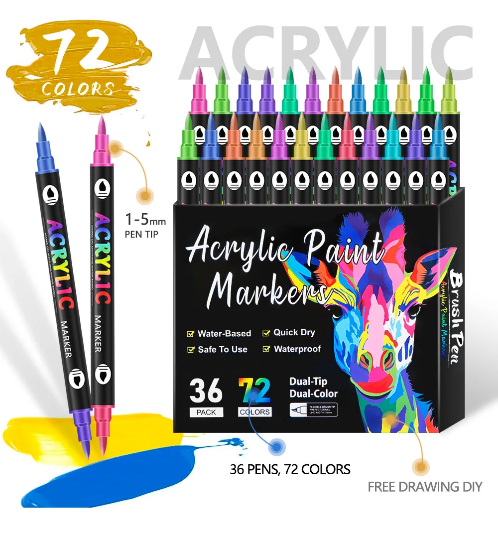 12/24/36/48/60/84 Pcs Highlighter Farbe Stift Doppel Headed Doppel Farbe Marker Kunst Marker Kunst schreibwaren Schule Bürobedarf – Detail 2