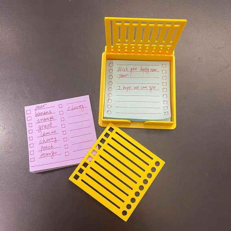 ملاحظات منظم مكتب متعدد الاستخدامات مثبت ملاحظة استنسل اللوازم المدرسية مكتب الملحقات حامل ملاحظة لاصقة مع قالب