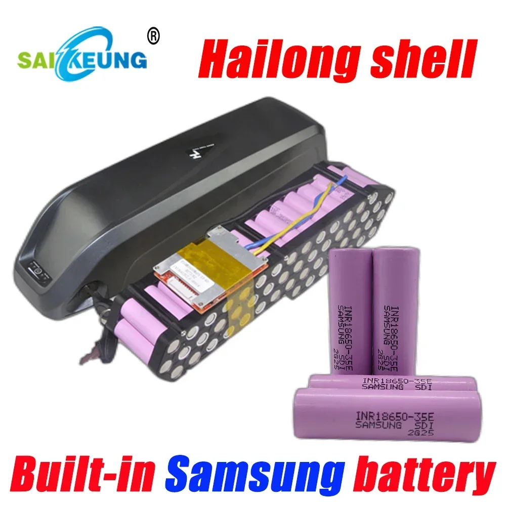 48v 50ah Hailong Electric Bike Battery 48v 20ah 24ah 30ah 35ah 40ah 60ah 2000W E Bike Accu 13s5p Lithium Battery with 5A Charger