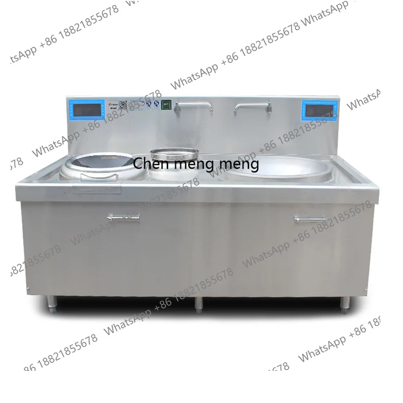 

Commercial electromagnetic size frying combination stove, western kitchen kitchen equipment, kindergarten canteen electric stove