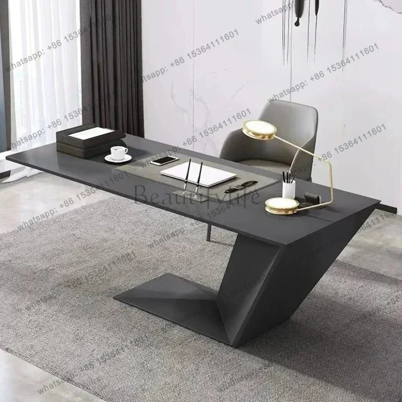 LJYAesthetic large bureau debout Mini chaise écriture exécutif ordinateur bureaux étude blanc Table en bois meubles Bureaua