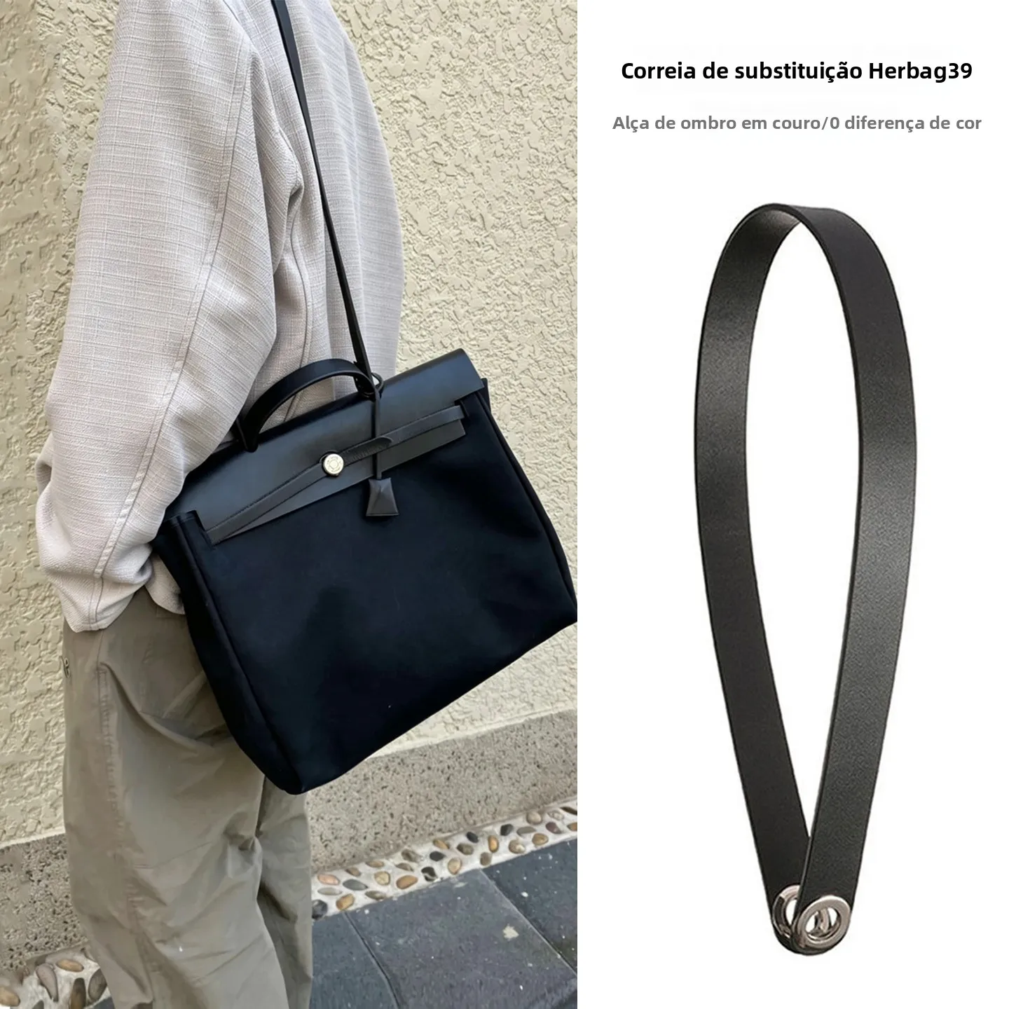 ハンドバッグ変身用レザーショルダーストラップ-シングルショルダー斜め掛けレザーストラップ-バッグアクセサリー-h-home-herbag39に最適