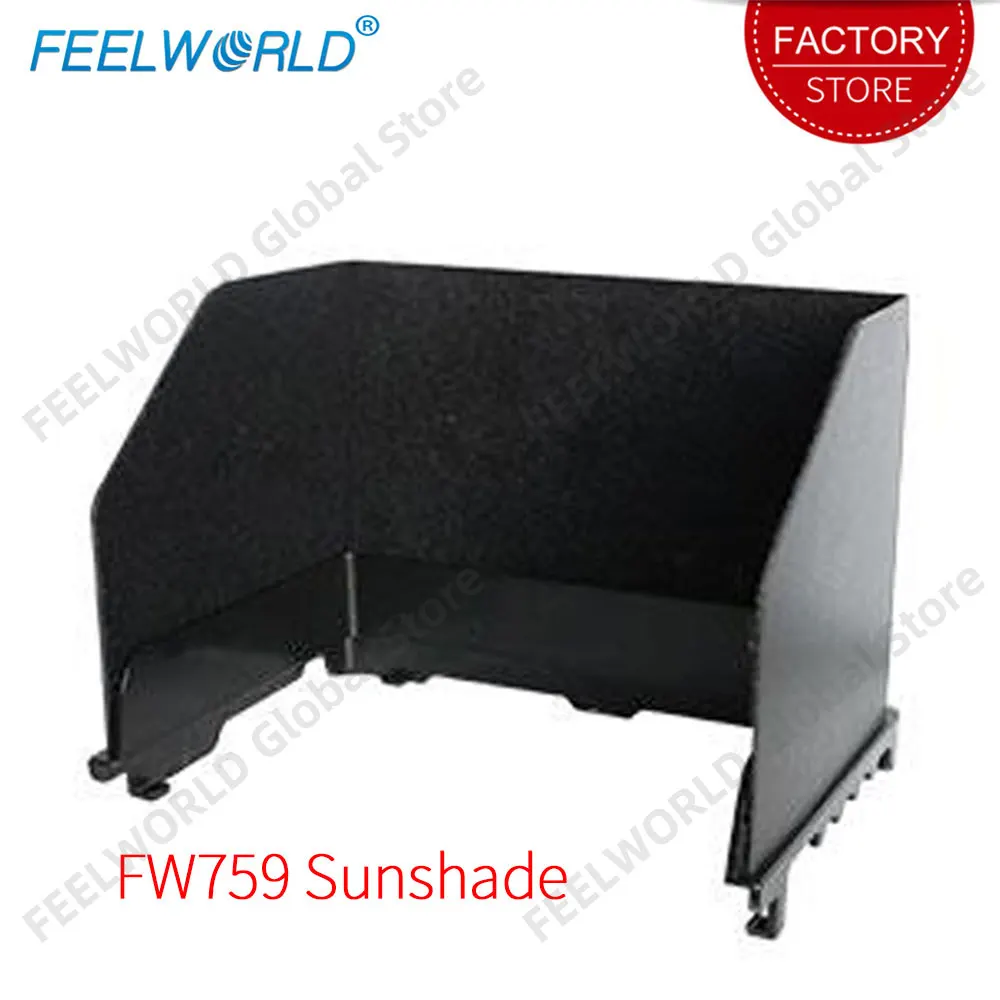 Feelworld Sunshade Portable Light Weight Flexible Installation for FW759 7 Inch On Camera Field DSLR Monitor