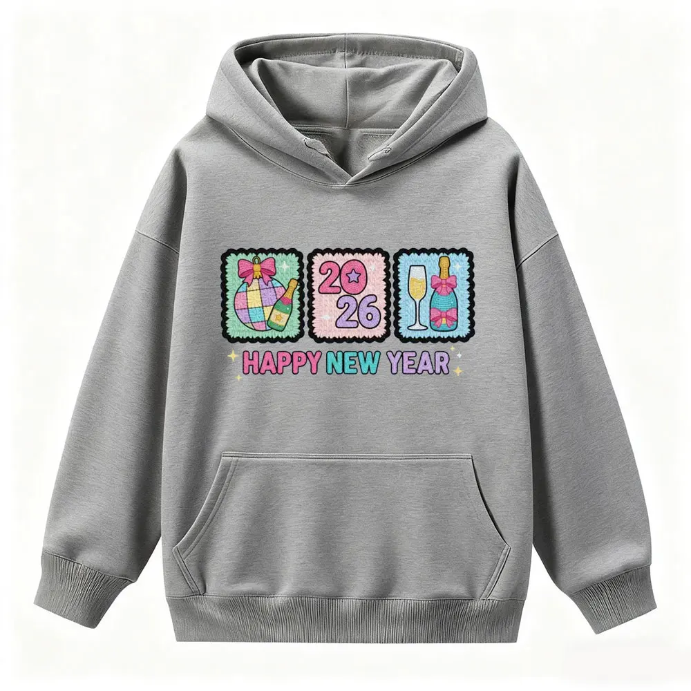 Nieuwjaar 2026 Vakantie Hoodies Moderne en trendy Dames Herfst Winter Kleding Creatief ontwerp Nieuwjaarsfeest Hoodie Hot Sale Tops
