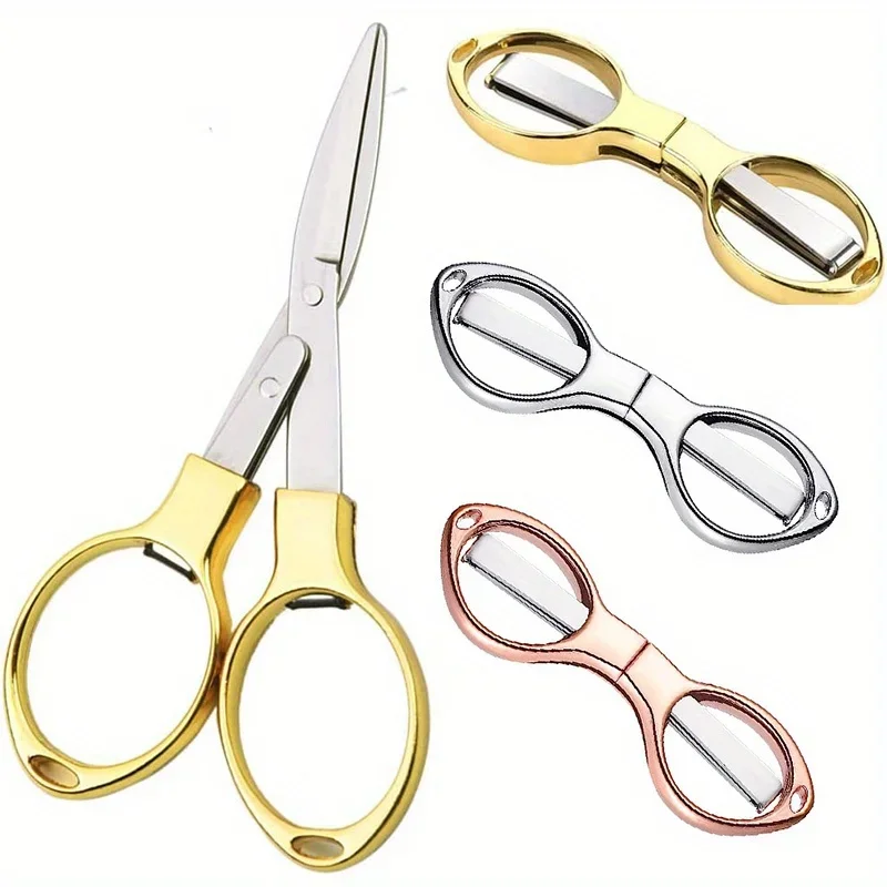 Portable Foldable Scissors 10/20/30Pcs Mini Stainless Steel Safety Scissors for Sewing DIY Crafts Home Travel