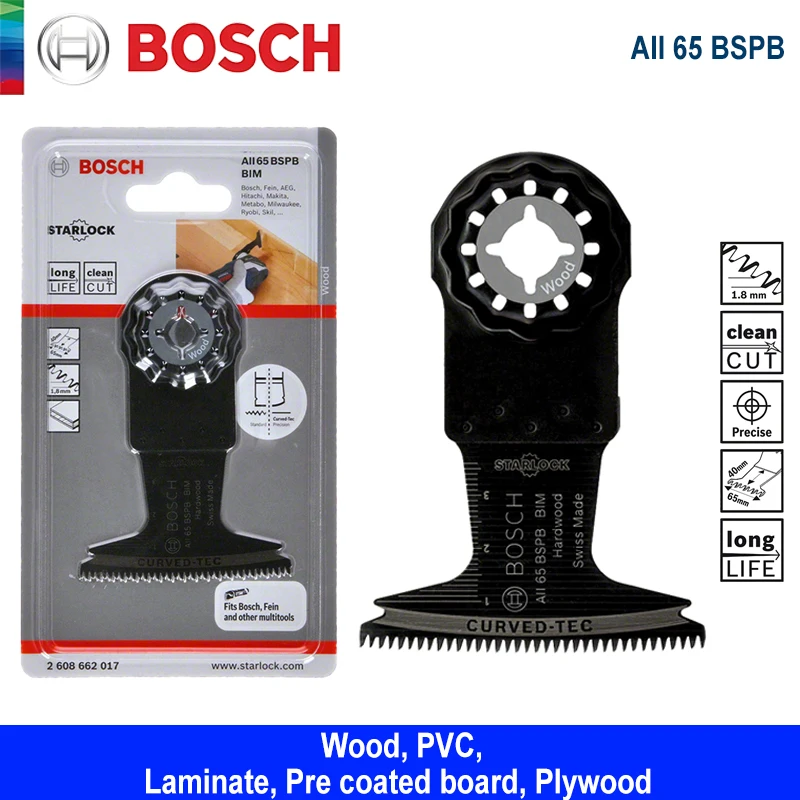 

Bosch Starlock Accessories Oscillating Saw Blade AII 65 BSPB Wood PVC Plunge Saw Blade for Bosch Gop Series Renovator Power Tool