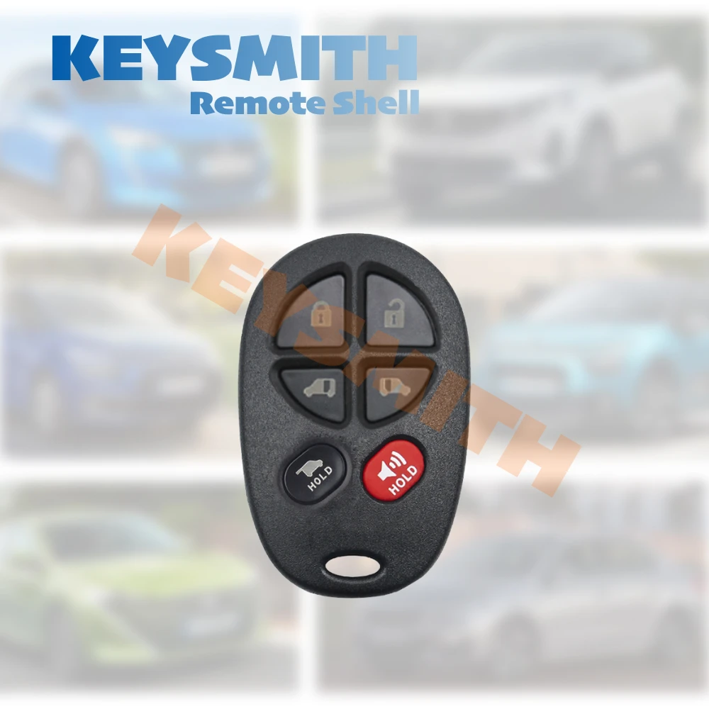 KEYSMITH Smart Key Shell For Toyota Sienna Highlander Sequoia 2/3/4/5/6 Button Remote Car Key Fob Case Housing