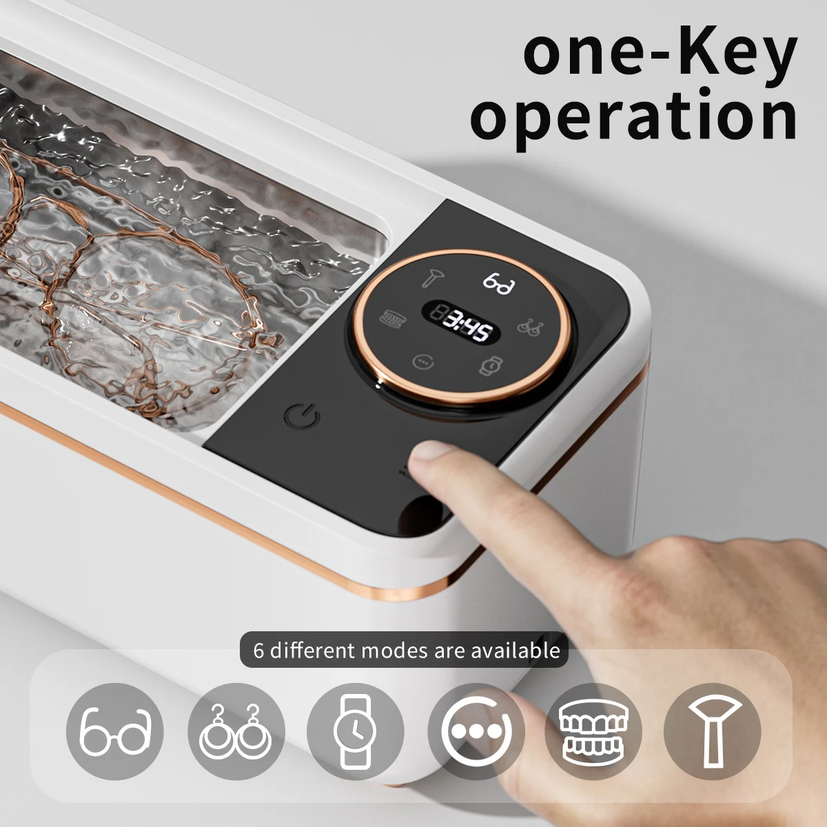 Compact Ultrasonic Cleaner Gift Ready for Jewelry Grooming Kits - Portable Design Jewelry Polishing Watch Cleaning Machine