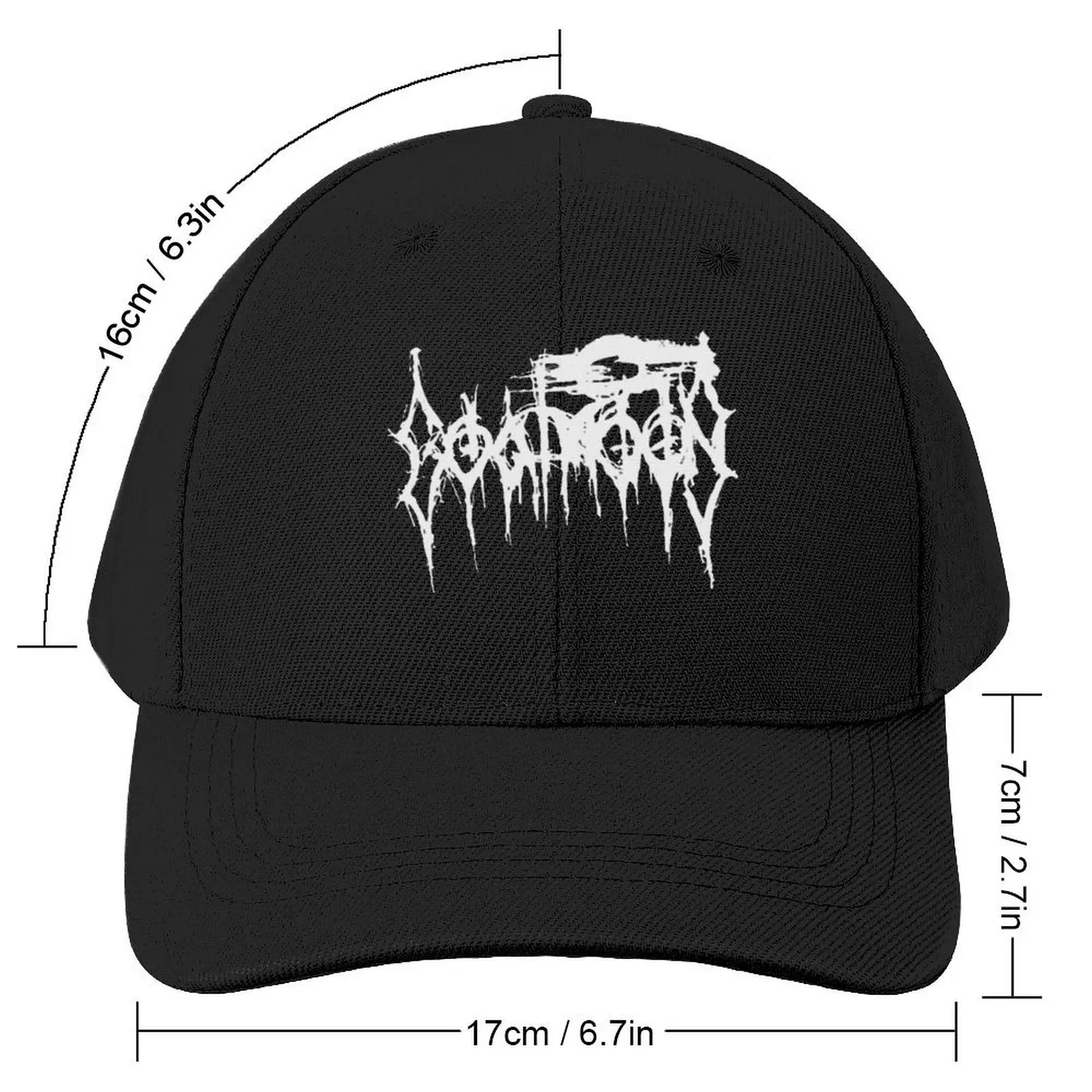 Goatmoon Logo | Black Metal Baseball Cap New Hat Brand Man cap Beach derby hat Golf Women Men's