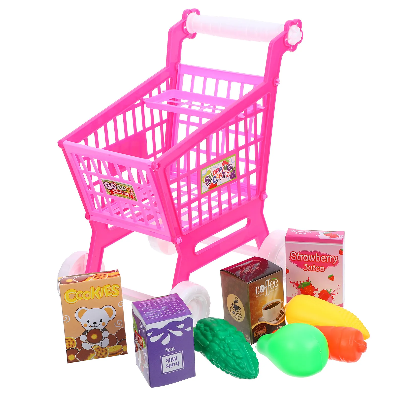 

1 шт. Игровая тележка-имитация для детей, развивающая игрушка-стеллаж для хранения, улучшающая практические навыки и независимость