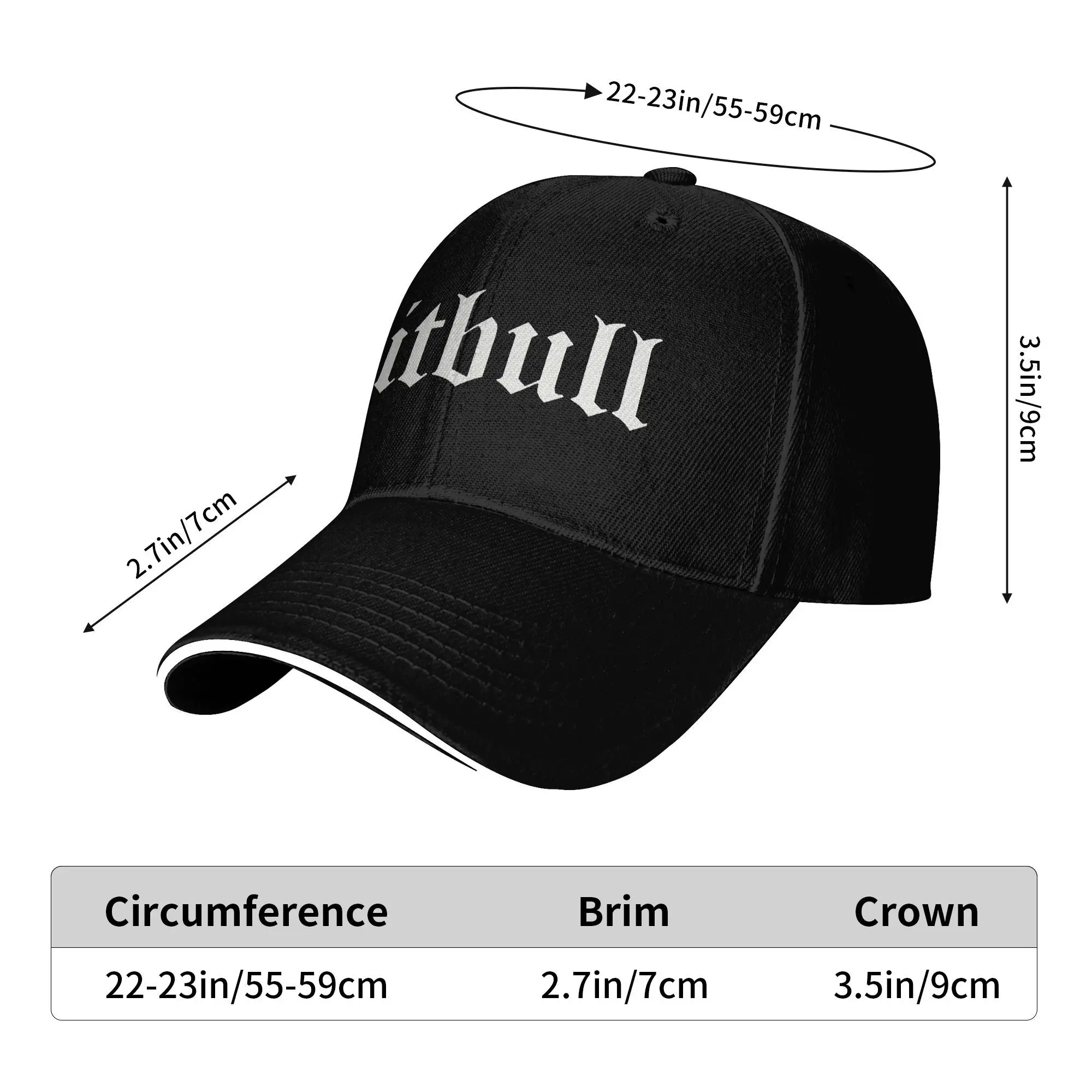 

Rapper Pitbull White Casual Baseball Cap Summer Trucker Hat Adjustable Outdoor Sport Snapback Cap Female Male Stylish Caps