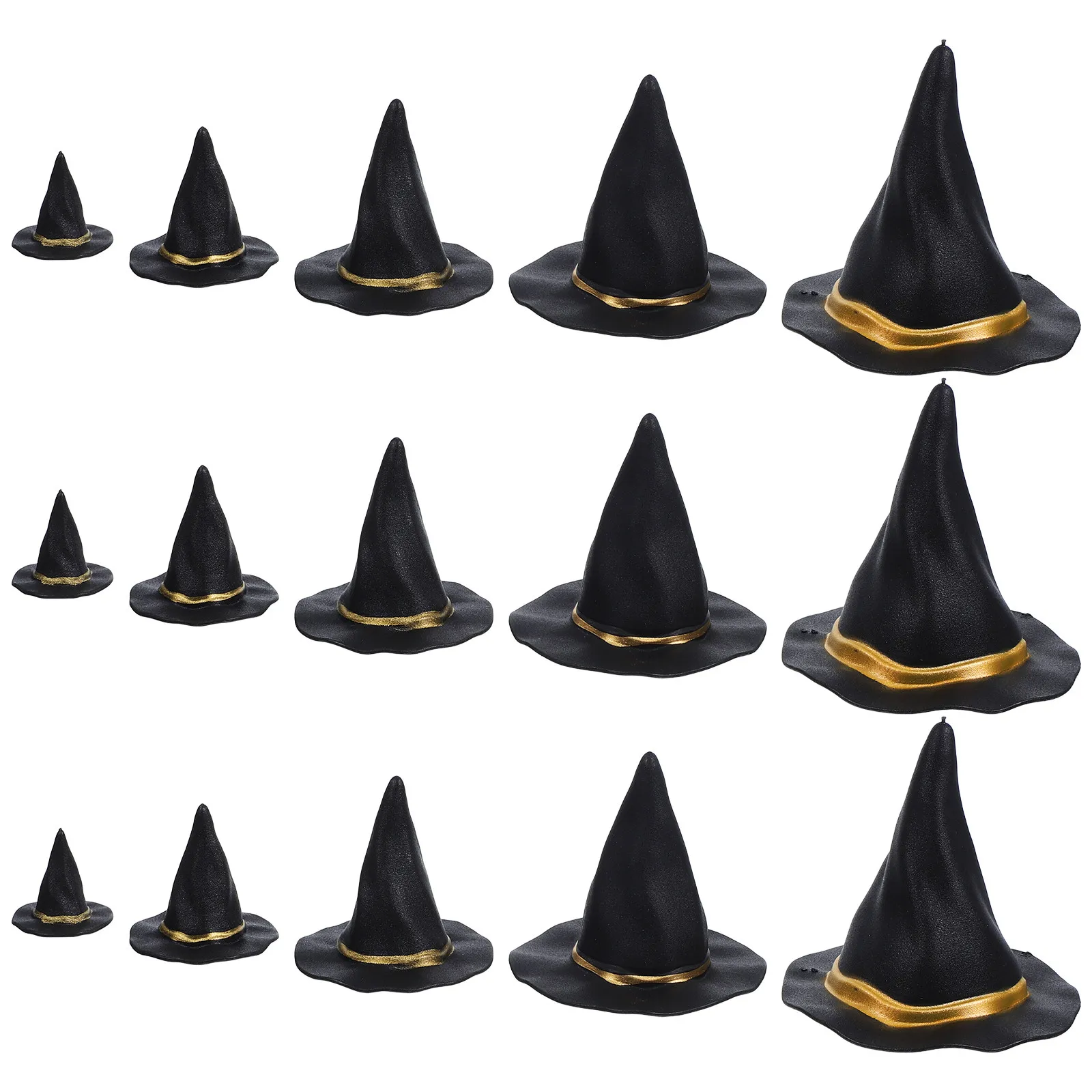 20Pcs Mini Witch Hat Decor Bright Look for Drink Bottle Covers Cake Decorating DIY Accessories Photo Props Home