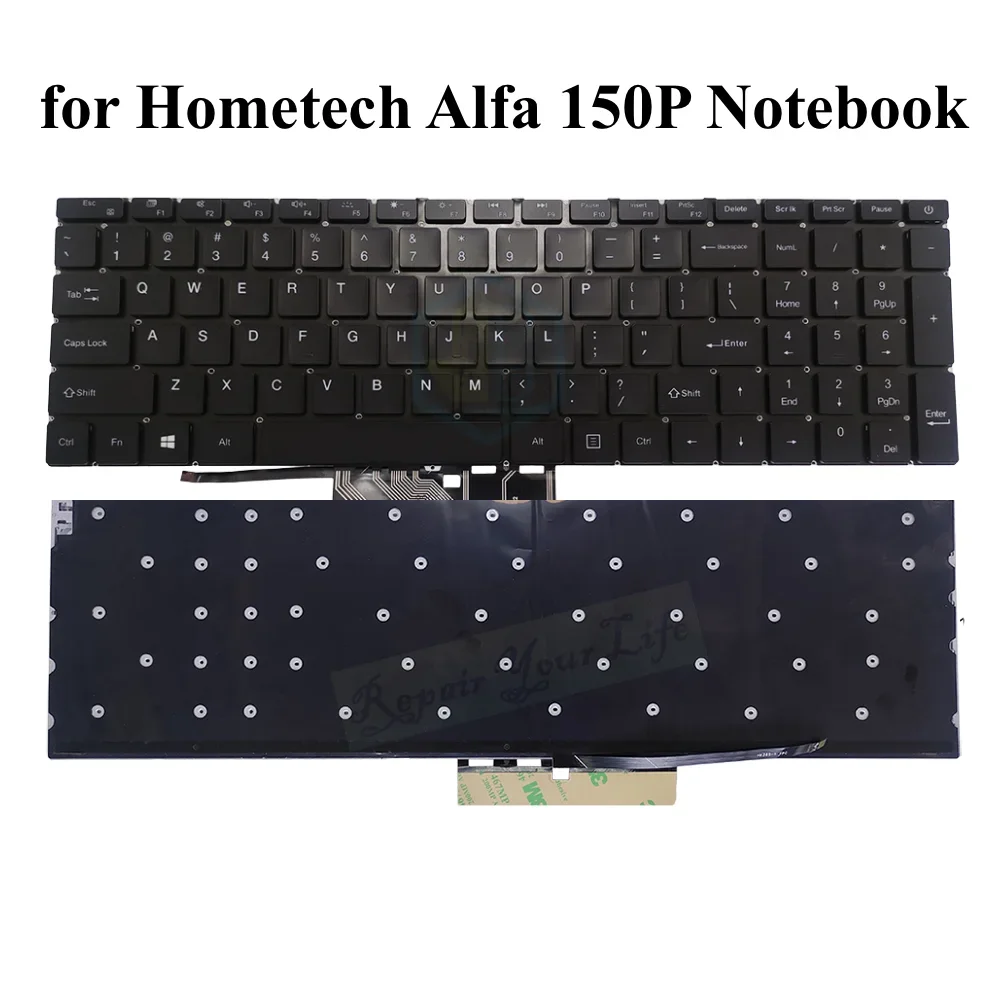 

US Backlit Replacement Keyboards for Hometech Alfa 150P Notebook PC Parts Laptop Keyboard with Backlight USA English Teclado New