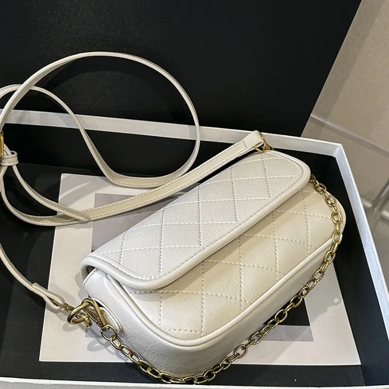 

Дизайнерская роскошная женская сумка-тоут, стильная сумка через плечо, маленькая однотонная стеганая сумка на цепочке, модная женская сумка