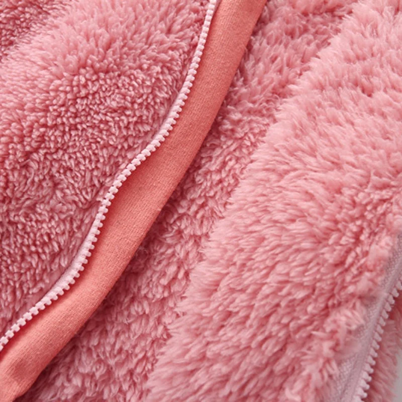 2026 Herbst Verdickter Fleece-Strampler für Neugeborene, Einfarbiger Baumwoll-Kapuzenoverall für Babys, Kleinkinder-Strampler für Mädchen und Jungen, Warmes Outfit – Detail 6