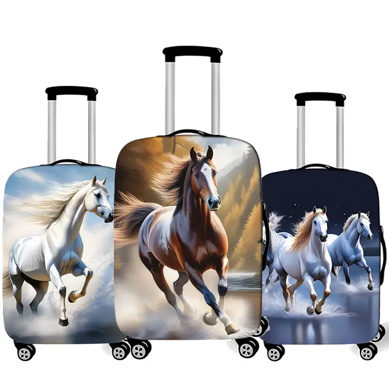 

3D Print Galloping Horse Luggage Cover Beautiful Pony Trolley Suitcase Protective Covers for 18 To 32 Inch Travel Accessories