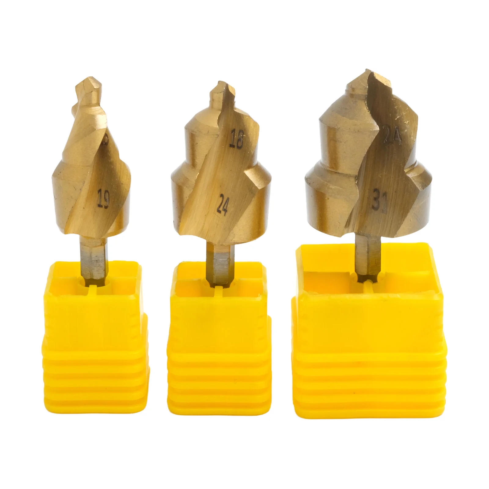 3pcs PPR Water Pipe Expansion Drill Bit Hex Shank Stepped Drill Bit Plumber Water Pipe Hole Spiral Lifting Drill Bit