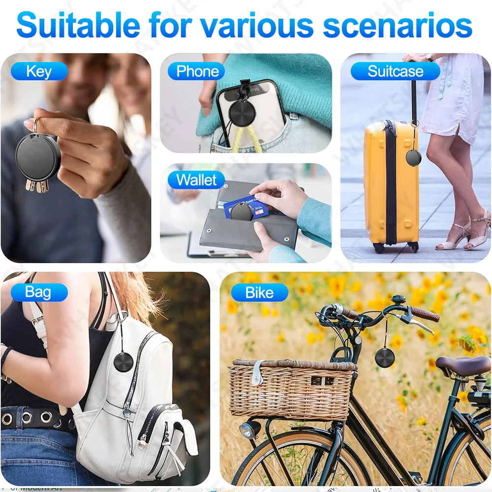 جهاز تتبع نظام تحديد المواقع المزدوج الجديد لنظام iOS أو Android، تتبع بلوتوث، محدد موقع العلامات الذكية، يعمل مع iOS Find My & Google Find Hub #5