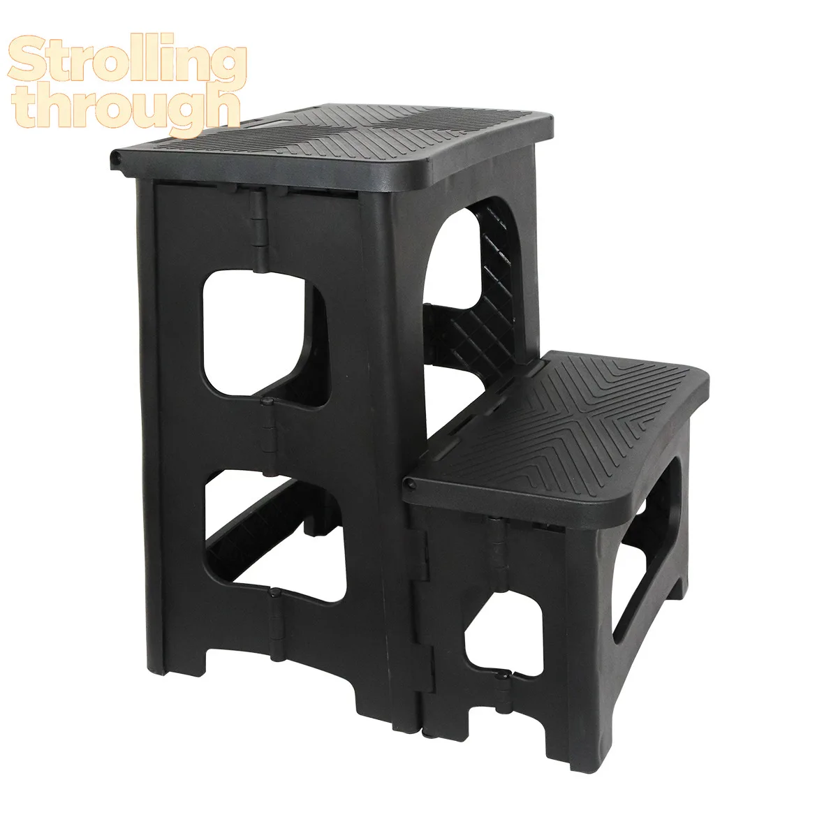 Household Foldable Stool Two or Two Steps Household Plastic Climbing Steps High and Low Pedal High and Low Ladder Stool